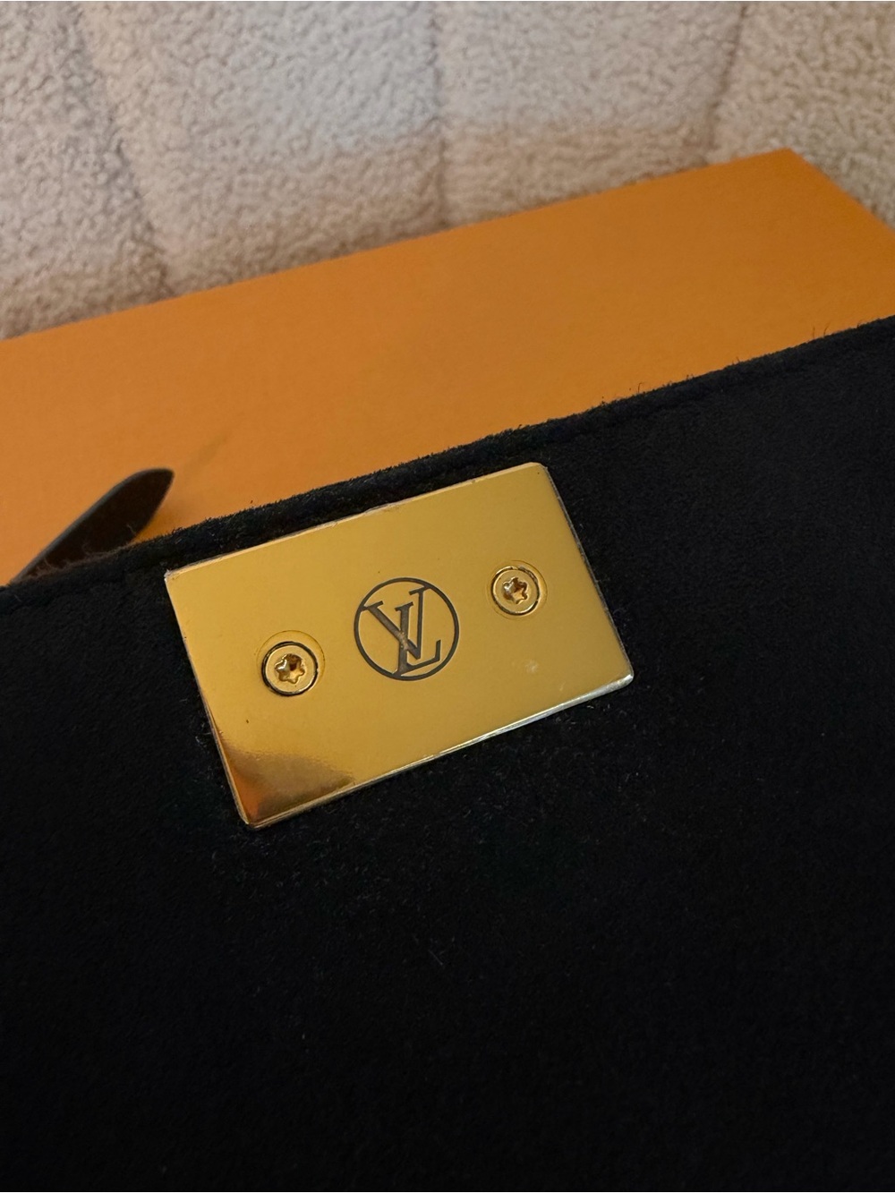 Louis Vuitton Marignan Monogram Canvas Shoulder Bag Black Leather Gold Hardware - Picture 8 of 13